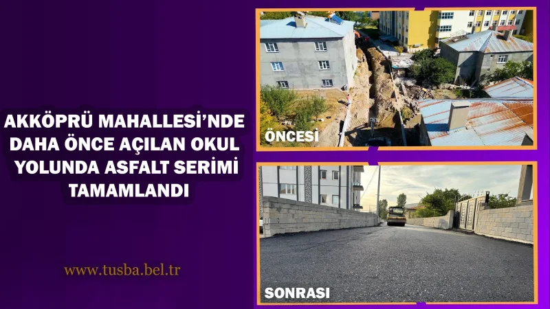 Tuşba'da Ahmed-i Hani Okulu'nun Yolu Asfaltlandı