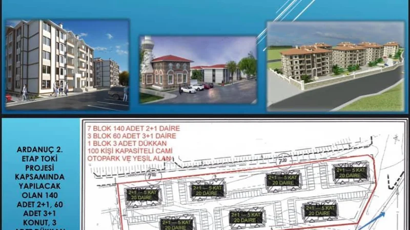 Ardanuç 2. Etap TOKİ Projesi İçin İhale Tarihi Belli Oldu