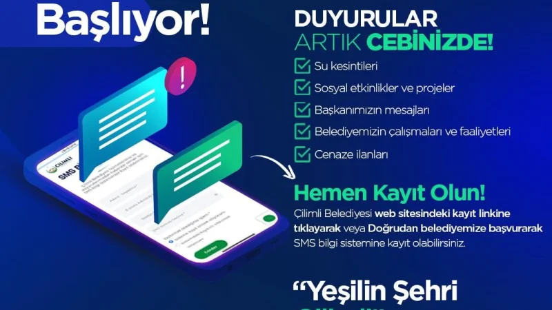 Çilimli Belediyesi'nden Yeni Dönem: Duyurular Artık SMS ile Yapılacak