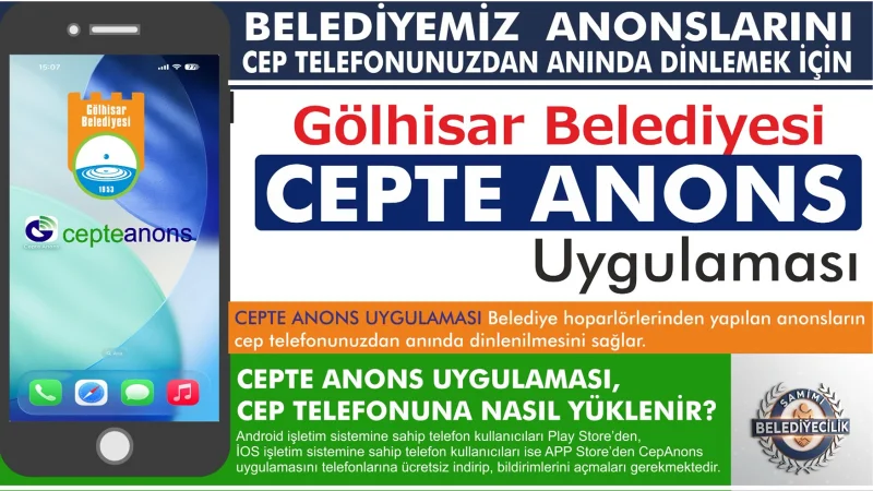 Gölhisar Belediyesi'nden Dijital Anons Dönemi: Sesli Duyurular Artık Cep Telefonunda