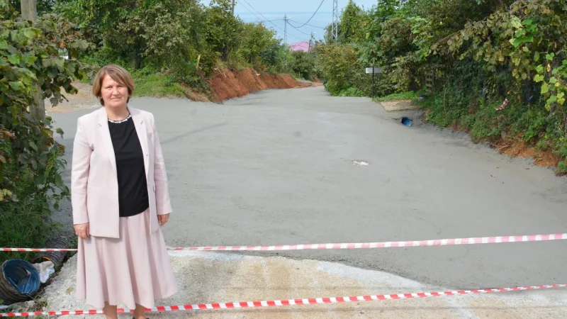 Görele'de Altyapısı Tamamlanan Yollarda Betonlama Başladı