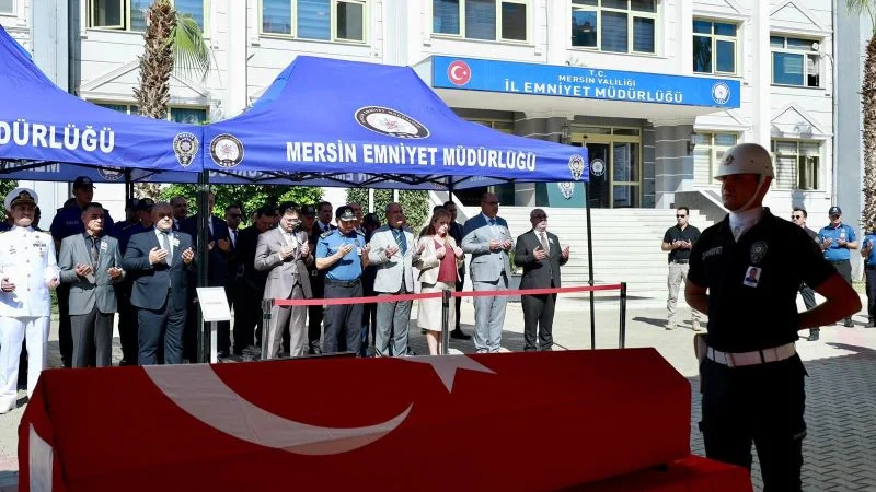 Mersin'de Vefat Eden Polis Memuru Abdullah Fakıoğlu İçin Tören Düzenlendi