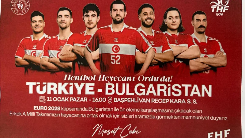 Ordu, A Milli Erkek Hentbol Takımı'nın Bulgaristan sınavına ev sahipliği yapacak