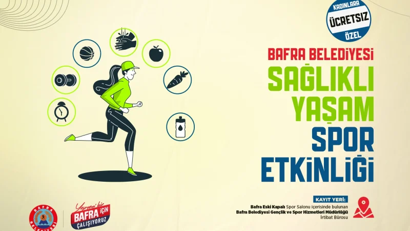 Bafra'da Kadınlar İçin Ücretsiz Sağlıklı Yaşam ve Spor Etkinliği Sürüyor