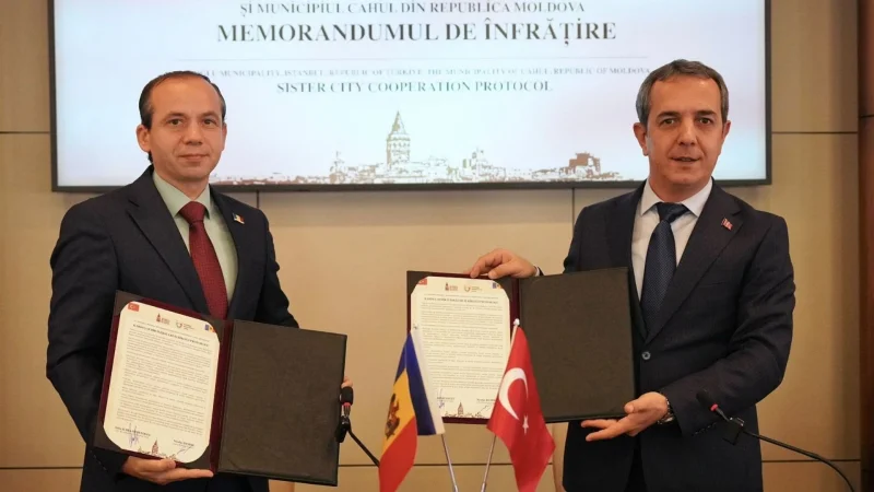 Beyoğlu ile Moldova'nın Cahul Kenti Arasında Kardeş Şehir Anlaşması İmzalandı