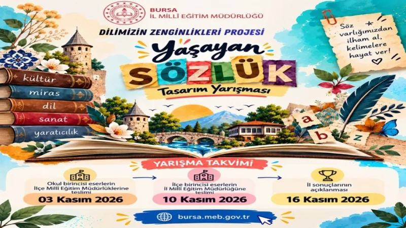 Bursa'da Öğrenciler İçin 'Yaşayan Sözlük Tasarım Yarışması' Başlatıldı
