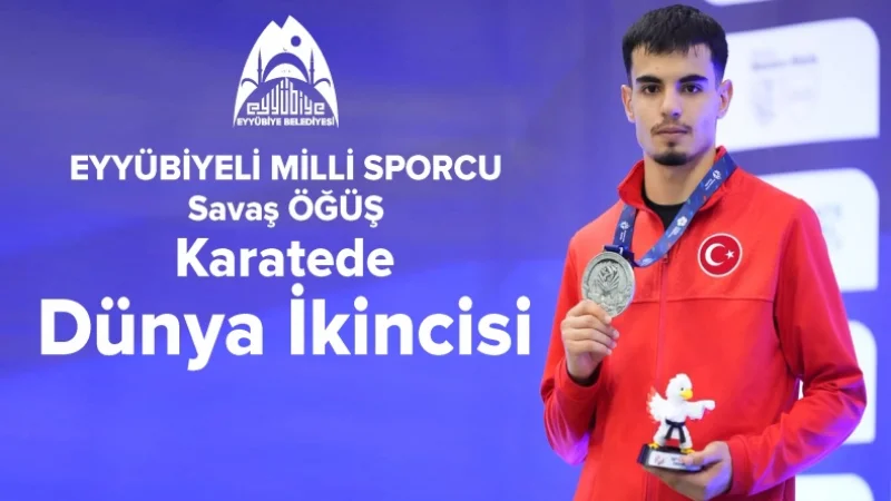 Dünya ikincisi olan milli karateci Savaş Öğüş memleketinde coşkuyla karşılandı