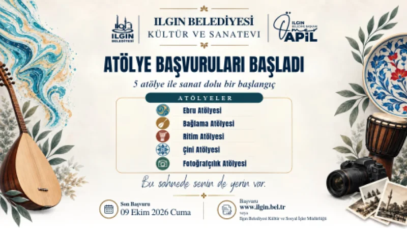 Ilgın Belediyesi Kültür ve Sanatevi Atölye Başvuruları Sona Erdi