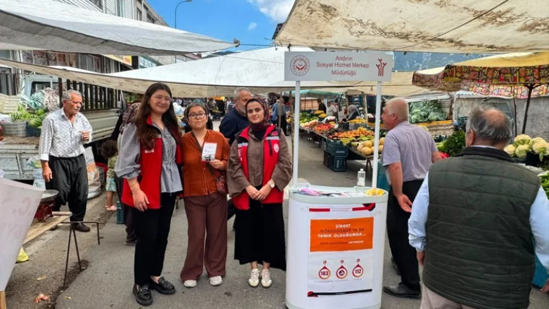 Kahramanmaraş'ın Andırın İlçesinde Kadına Yönelik Şiddetle Mücadele Bilgilendirmesi