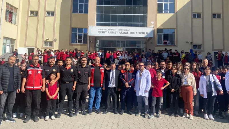 Kahramanmaraş'ta Okulda Gerçeği Aratmayan Afet Tatbikatı