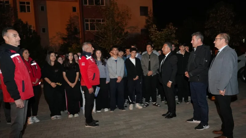 Kırıkkale'deki pansiyonlu okullarda eş zamanlı afet tahliye tatbikatı