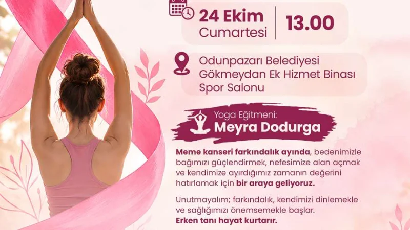 Odunpazarı'nda 'Pembe Ekim' Kapsamında Yoga ile Farkındalık Etkinliği