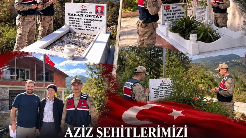 Ordu Kabataş'ta Şehitler Kabri Başında Dualarla Anıldı