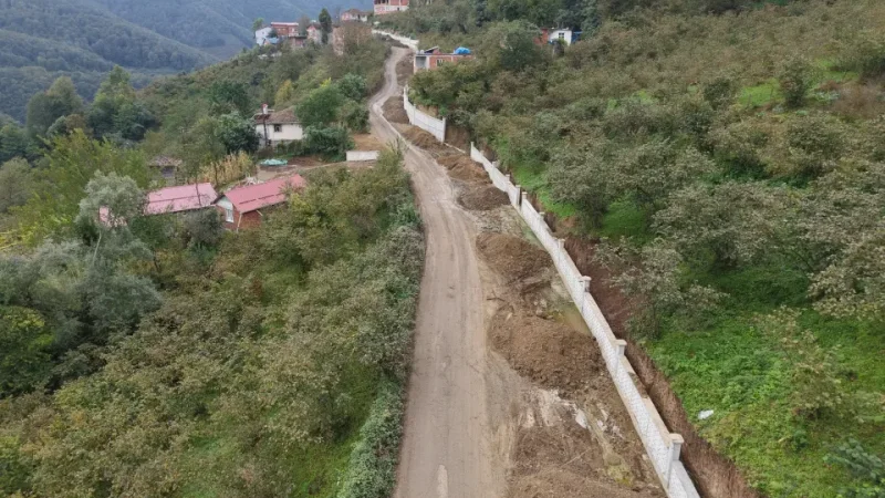 Ordu'da Üç İlçeyi Birbirine Bağlayan 20 Kilometrelik Güzergâhta Genişletme Çalışması