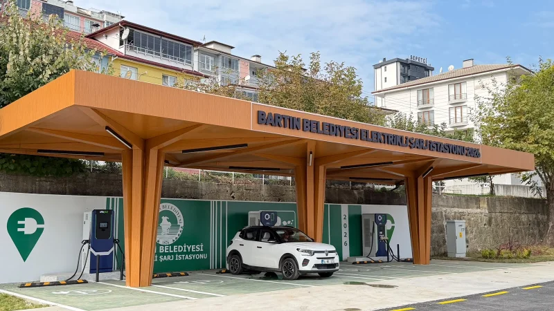 Bartın'da Çevre Dostu Ulaşım İçin Elektrikli Araç Şarj İstasyonu Hizmete Girdi