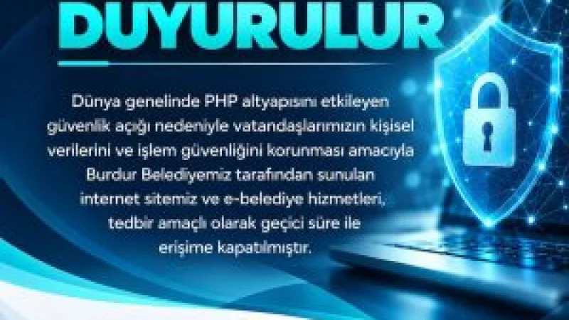 Burdur Belediyesinden E-Belediye Hizmetleri İçin Geçici Kesinti Açıklaması