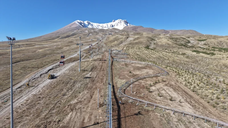 Erciyes'te Dağ Kızağı Projesinde Test Sürüşleri Başladı