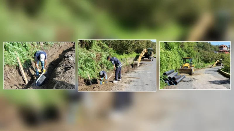 Giresun'da 5 Mahalle İçin 18 Kilometrelik Kanalizasyon Çalışması Başlatıldı