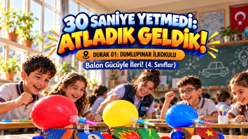Gümüşhane'de STEM Ekibi '30 Saniye Yetmedi: Atladık Geldik!' Projesiyle Sınıflarla Buluştu