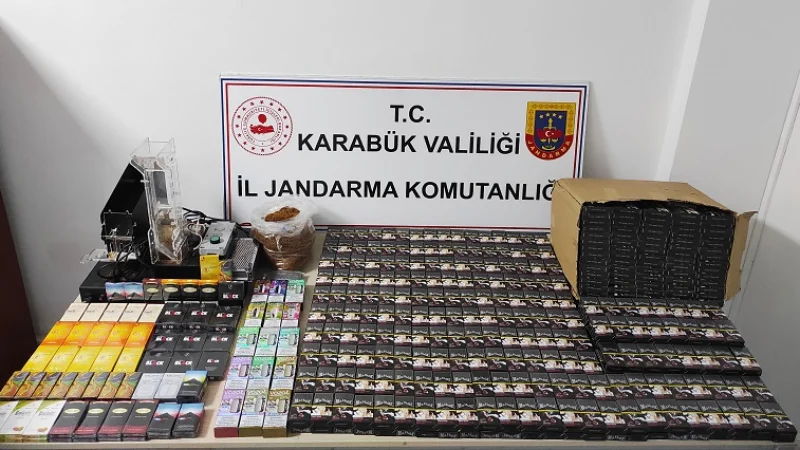 Karabük'te Kaçakçılık Operasyonu: Çok Sayıda Tütün Ürünü Ele Geçirildi