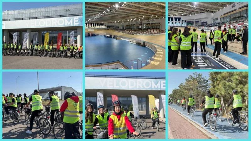 Konya'da Öğrenciler Olimpik Velodromu Yakından Tanıdı