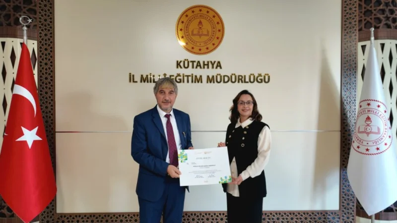 Kütahya'daki Anaokuluna Uluslararası Çevre Beratı