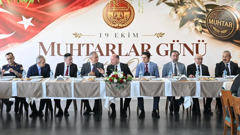 Osmaniye'de 19 Ekim Muhtarlar Günü Dolayısıyla Program Düzenlendi
