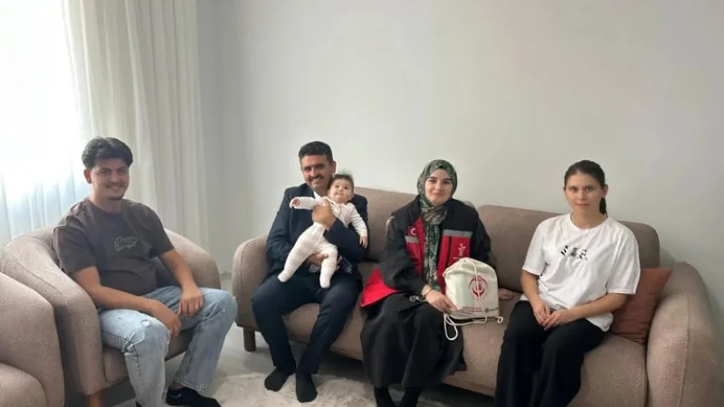Çorum'da 'Hayat Bağı' Projesi ile Desteklenen Aileye Ziyaret