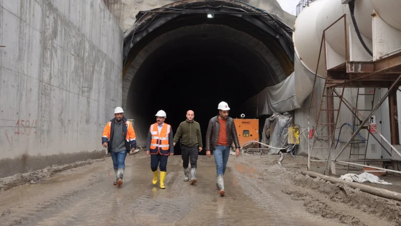 Damal'da Devam Eden Ilgar Tüneli İnşaatında İnceleme
