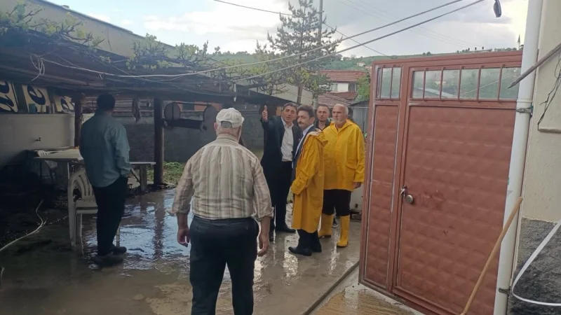 Gerede'de Sel Felaketi: Kaymakam Kaya Salur Köyünde İncelemelerde Bulundu