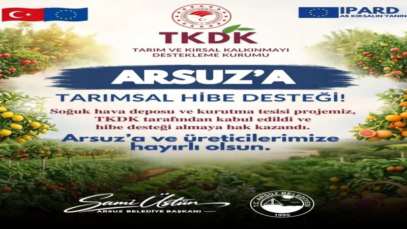 Hatay'ın Arsuz İlçesine TKDK Destekli Soğuk Hava Deposu ve Kurutma Tesis Kuruluyor