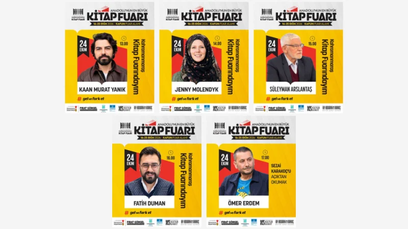 Kahramanmaraş Kitap Fuarı'nda Cumartesi Günü Ünlü Yazarlar Söyleşi Düzenleyecek