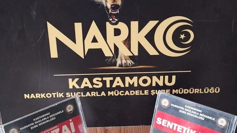 Kastamonu'da aranan şahıs uyuşturucuyla yakalandı