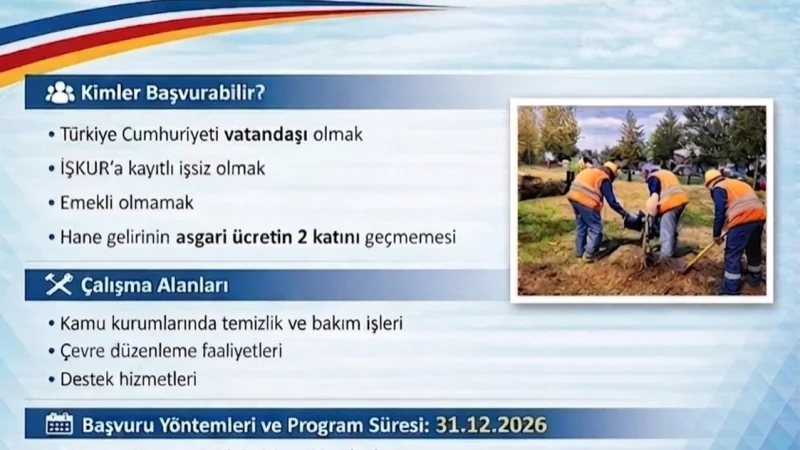 Kelkit'te İşgücü Uyum Programı Kapsamında 510 Personel Alınacak