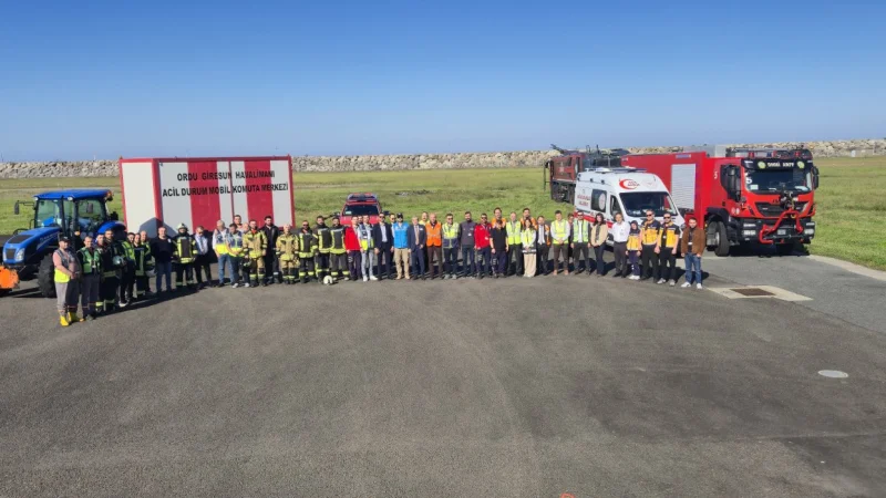 Ordu-Giresun Havalimanı'nda Nefes Kesen Acil Durum Tatbikatı