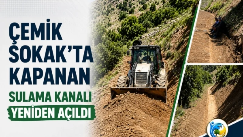 Van Çatak'ta Kapanan Sulama Kanalı Yeniden Açıldı