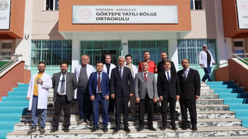 Karaman'da İl Milli Eğitim Müdürü Kılınç'tan Göktepe'ye Eğitim Ziyareti