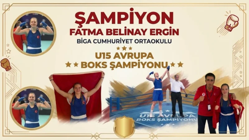 Çanakkaleli Öğrenci Fatma Belinay Ergin Avrupa Boks Şampiyonu Oldu