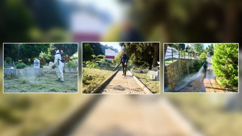 Giresun'da Mezarlıklarda Bakım ve Temizlik Çalışmaları Sürüyor