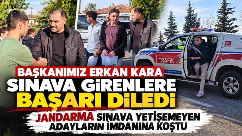 Manisa Demirci'de KPSS Yoğunluğu: Lastiği Patlayan Adayları Jandarma Son Anda Yetiştirdi