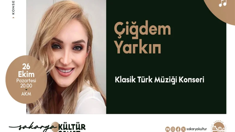 Sakarya'da Kültür Sanat Etkinlikleri Çiğdem Yarkın Konseriyle Sürüyor