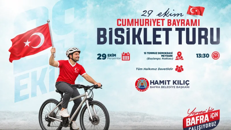 Bafra'da 'Cumhuriyet İçin Pedalla' Bisiklet Turu Düzenlenecek