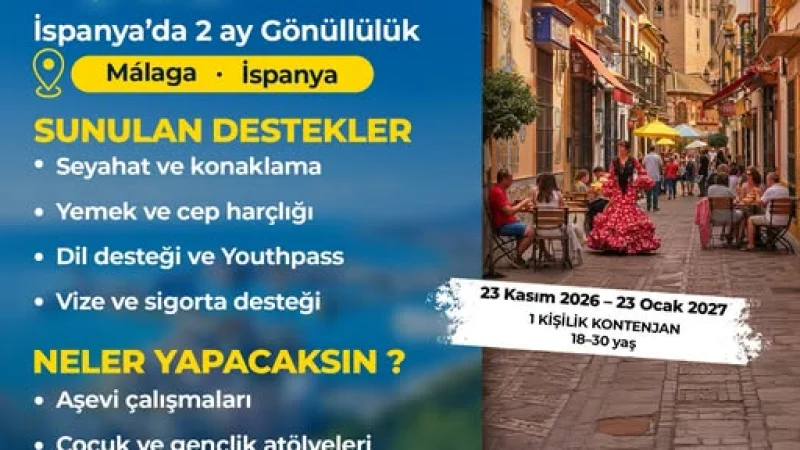 Bandırma'dan İspanya'ya Gönüllü Köprüsü: Avrupa Dayanışma Programı Başlıyor