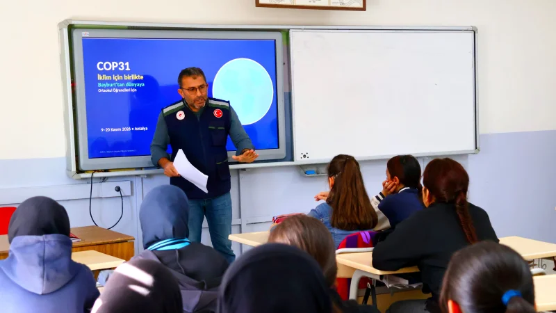 Bayburt'ta Öğrencilere İklim Değişikliği ve COP31 Eğitimi