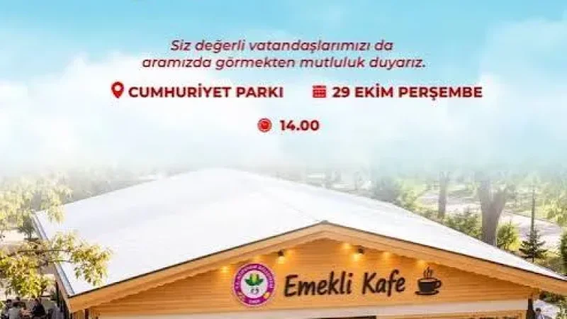 Denizli Acıpayam'da Emekli Kafe Cumhuriyet Bayramı'nda Açılıyor