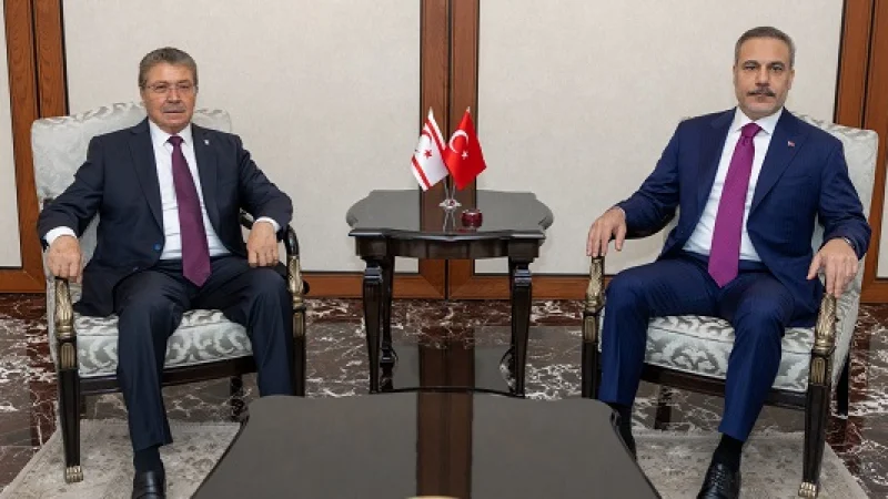 Dışişleri Bakanı Hakan Fidan, KKTC Başbakanı Ünal Üstel ile Ankara'da görüştü