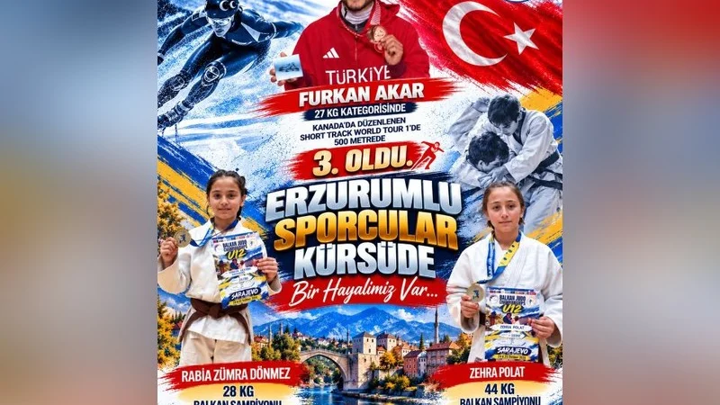 Erzurumlu Sporculardan Uluslararası Arenada Madalya Yağmuru