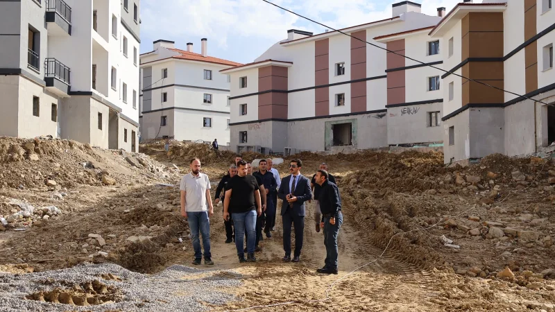 Ferizli'de TOKİ Konutları İnşaatında İnceleme Yapıldı