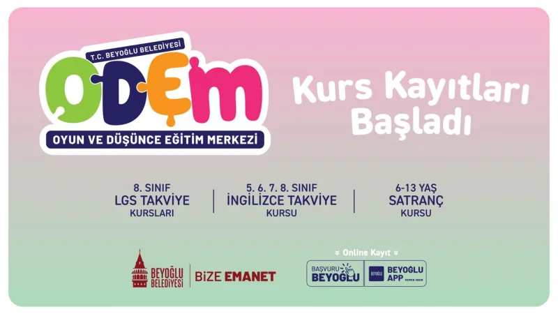 Beyoğlu'nda ODEM Kursları İçin Yeni Dönem Kayıtları Başladı