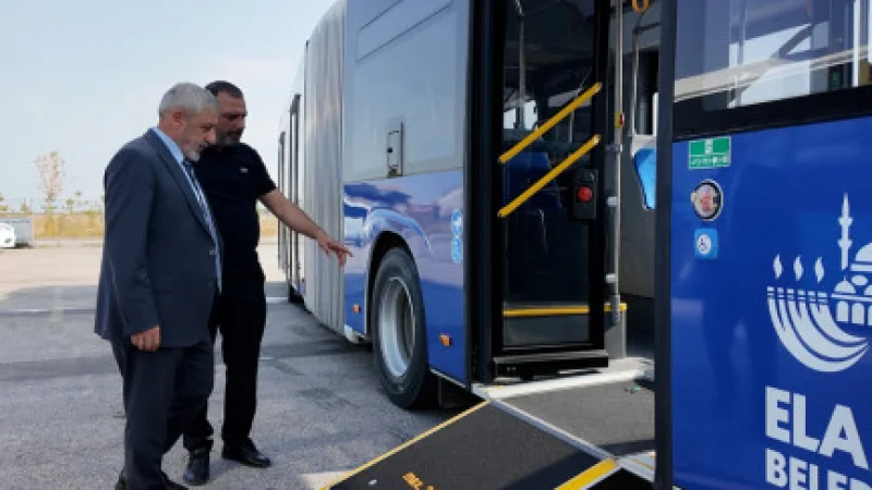 Elazığ'da Toplu Taşıma Filosuna 9 Yeni Araç Dahil Edildi